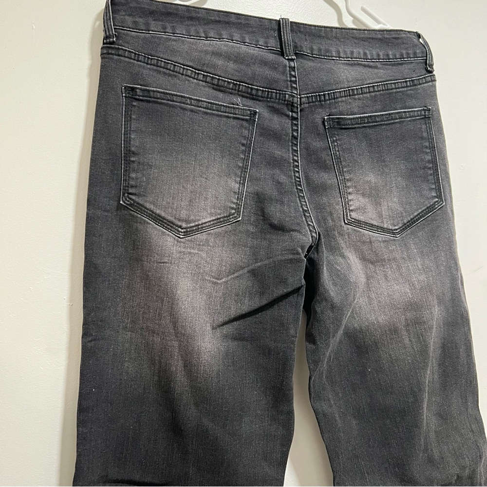 High Noon Black Women's Bell Bottom Jeans Elastic Waist - Picture 5 of 7